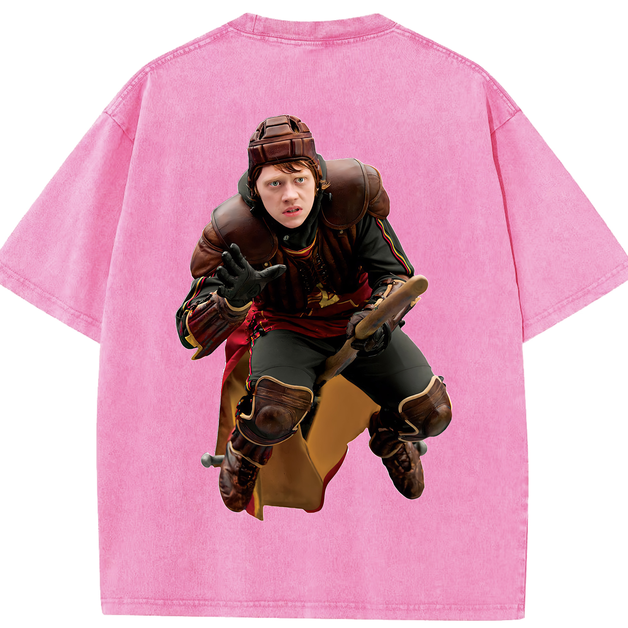 （画像用） Harry Potter ハリー・ポッターシリーズ 綿100% ヴィンテージ風 半袖Tシャツ（背面プリント）